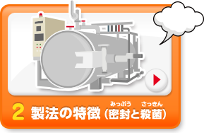 2 製法の特徴（密封と殺菌）